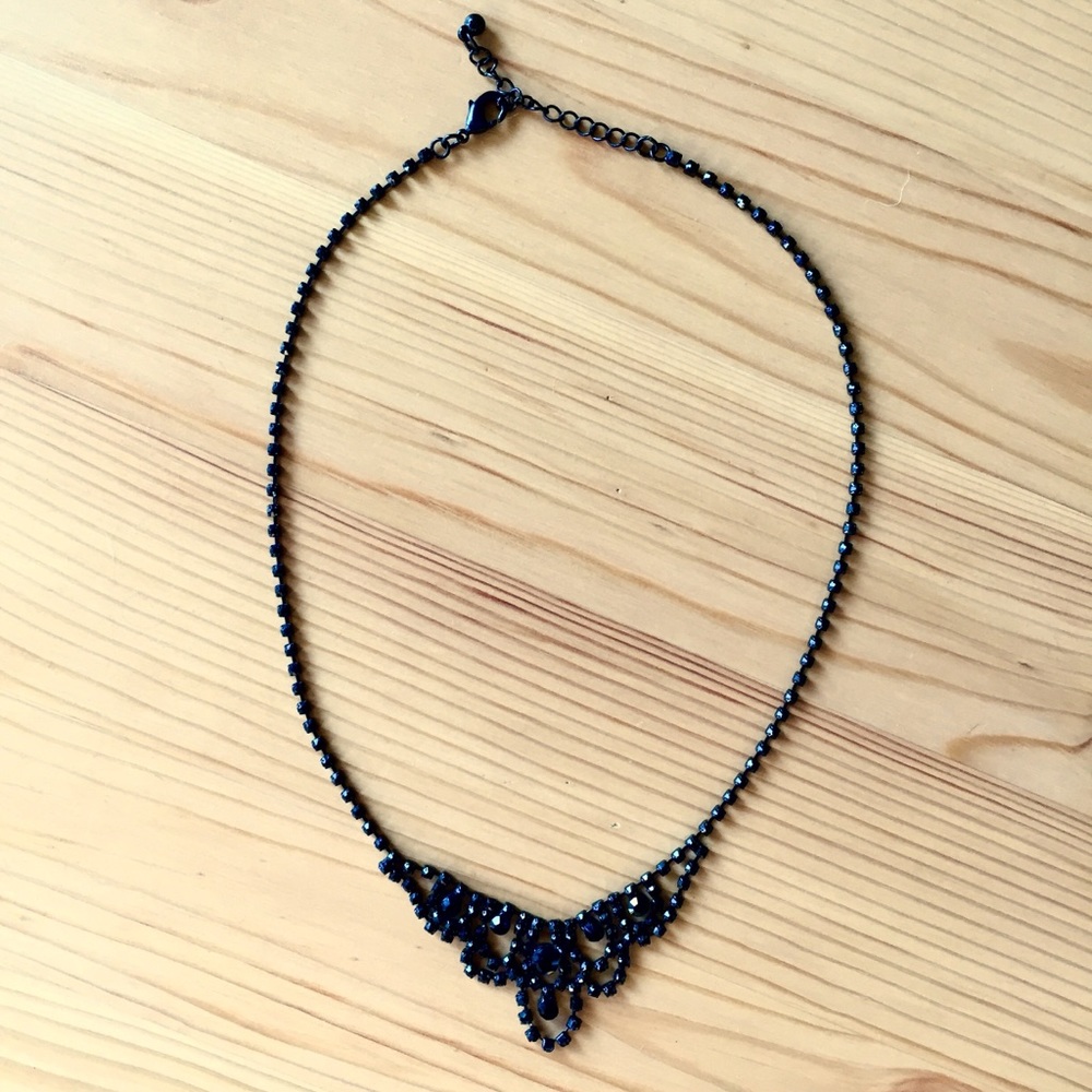 Black Stone Delicate Necklace